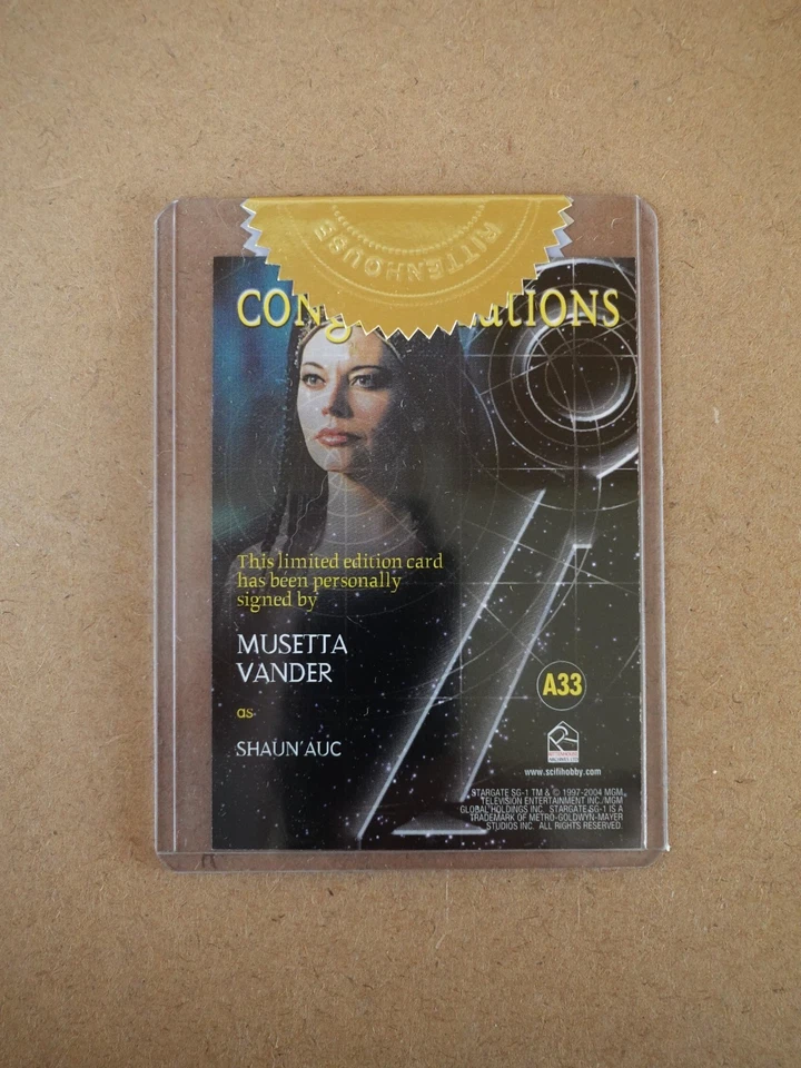 Stargate SG-1 Season 6 A33 ' Musetta Vander ' Shaun'auc AUTHENTICATED SIGNED - Image 4 of 4