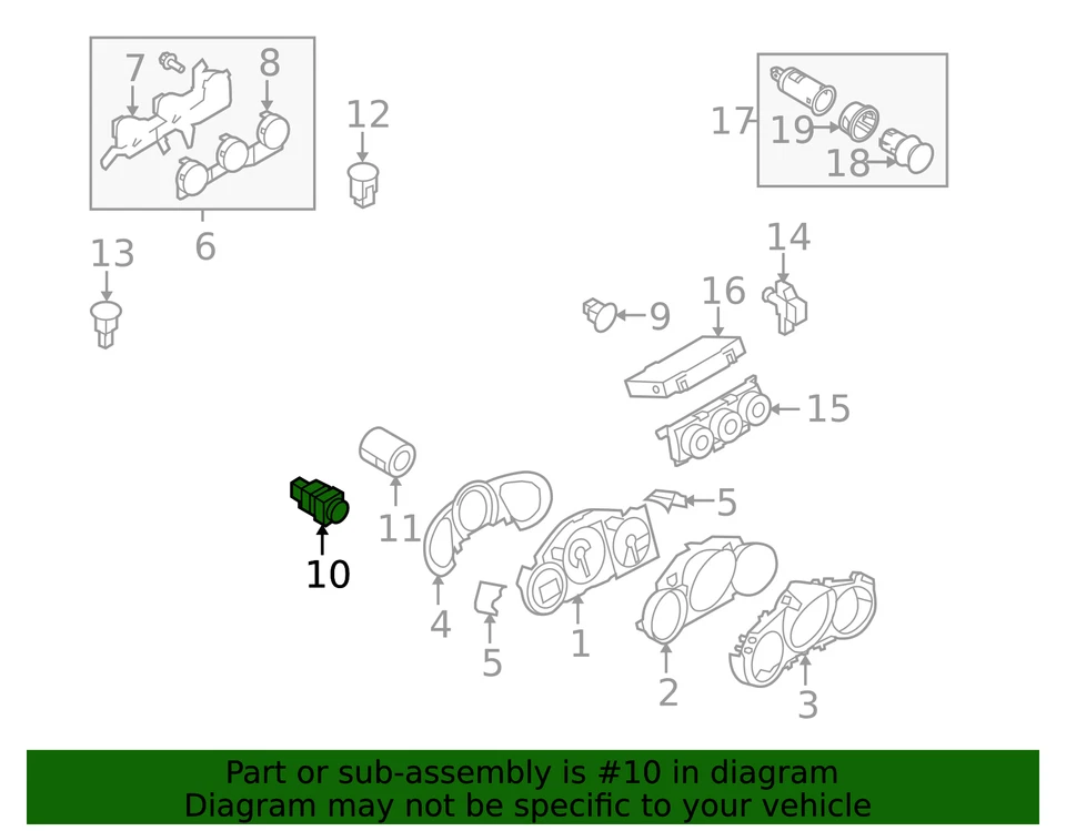 正品日产 Tract 控制开关 25145-1TG0A — 第 2/2 张图片