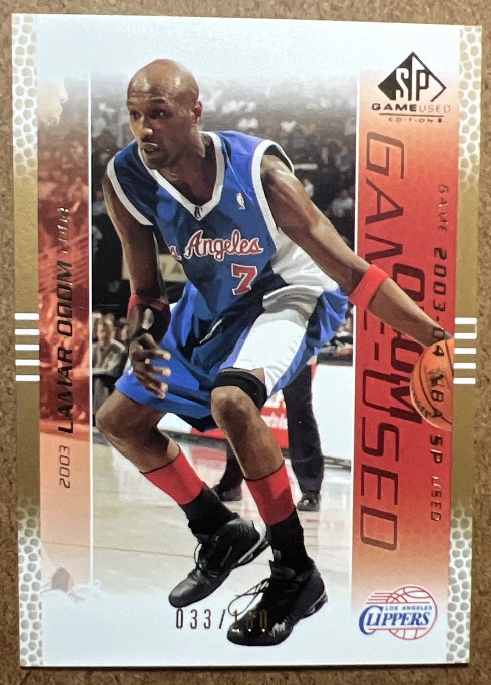 2003-04 SP Game Used Edition - Lamar Odom #34 Gold /100