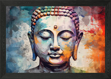 Compassionate Buddha art Framed Wall Art Poster Canvas Print Picture