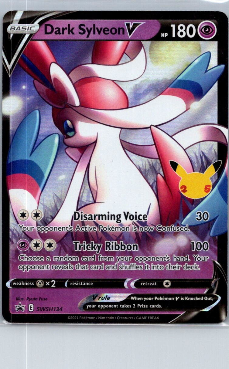 Pokemon Dark Sylveon V SWSH134 SWSH Black Star Promos Holo NM