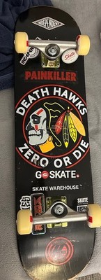 Zero P2 Death Hawks Zero Or Die Complete Skateboard Black/Yellow/Red/Wh 