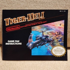 Tiger-Heli Nintendo NES Game 1987 With Manual and Sleeve Untested 
