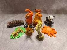 Yowie Animal Figures Lot Seahorse, Panda, Frog, Bird, Starfish, Sea Cucumber