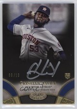 2021 Topps Tier One Break Out Silver Ink 9/10 Cristian Javier #BOA-CJ Auto e8i