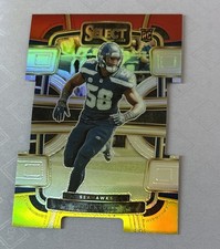 2023 Panini Select - Concourse Red & Yellow Prizm Die-Cut #85 Derick Hall (RC)