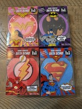 DC Comics Bath Bomb Set of 4 Peach Layne Hand Painted Superman Batman Flash WW