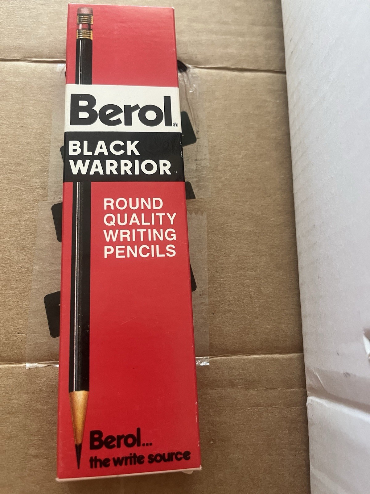Vintage Berol Black Warrior 372-2 1/2 True Medium Drawing Pencils 12 Count Box