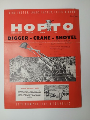#ad 1950#x27;s Badger Hopto Digger Crane Shovel Tractor Brochure Truck Mounted $14.88