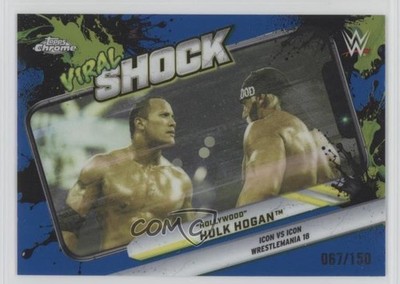 2026 Topps Chrome WWE Viral Shock Blue Refractor /150 Hollywood Hulk Hogan 1uu2