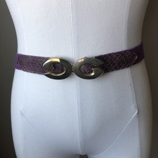 Vintage 70's purple stretch belt Small