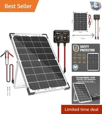Advanced 30W Solar Charger with LED Indicators & Waterproof 10A MPPT Controller