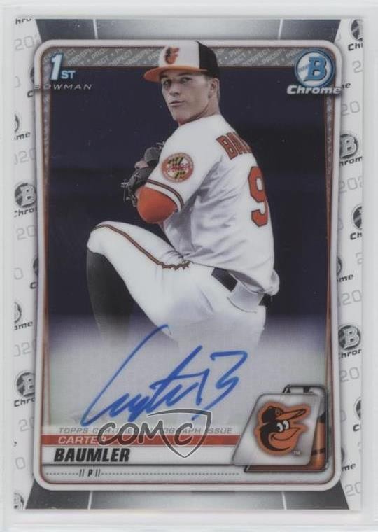 2020 Bowman Draft Chrome Draft Picks Auto Carter Baumler #CDA-CB Auto 0bt4
