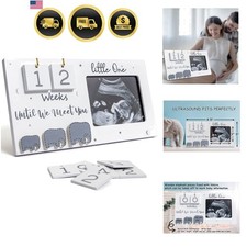 Sonogram Picture Frame, Ultrasound Photo Frame with Baby Countdown Weeks, Exp...