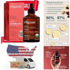 Certified Organic Jojoba Oil 4oz - Cold Pressed, Unscented, and Sustainable