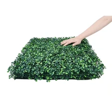20 In. X 20 in Artificial Wall Panes Boxwood Hedge Greenery Panels Weather-Proof
