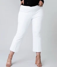 NWT Spanx On-The-Go Cropped Kick Flare Pants- 20373Q - Classic White - Petite 1X