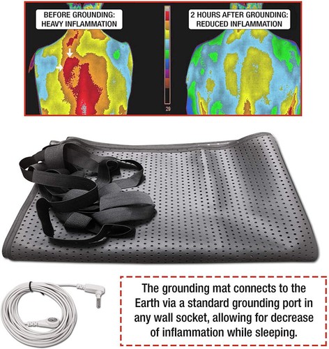 Antistatic Ground Therapy Earthing Grounding Bed Mat Pillow Case Sheet - Picture 9 of 14