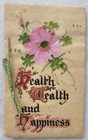 Health, Wealth and Happiness Christmas Greeting Card circa 1910