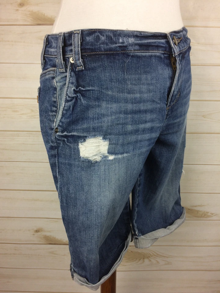 Bermudas Jean Joe's Destroyed Rolled lavado Klum talla W28 Foto 4 de 4