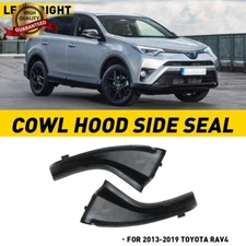 Front Windshield Wiper Side Cowl Extension Cover Trim For 2013-2019 Toyota RAV4