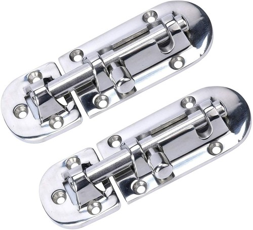 2X Stainless Steel 5-1/4" Hasp Staple Shed Latch Door Lock Padlock Clasp - 第 1/5 張圖片