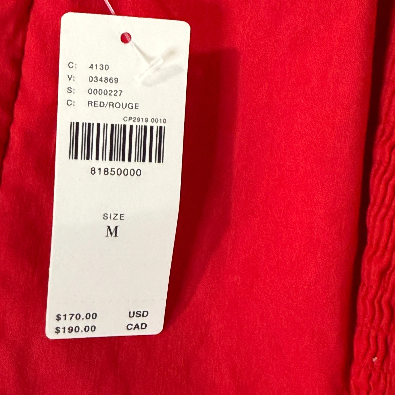 Abito Anthropologie Taglia M Rosso Elasticizzato Sirena San Valentino Sweetheart Fiocco Pin Up