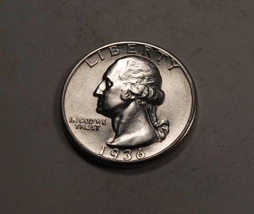 1936 Washington Quarter * Gem BU++ * 90% Silver * From Original Roll! * XQ240