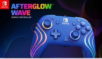 PDP [AfterGlow Wave] Prismatic LED Wired Pro Controller *BLUE EDITION* (Switch)