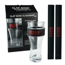 Kiss - Glassware/Slap Bands 2-Pack 2 Pint Size Glasses with 2 Slap Bands