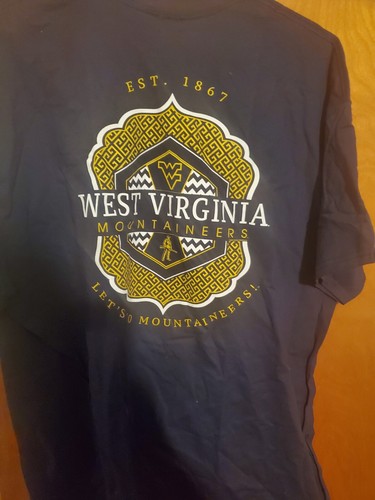 West Virginia Mountaineers- NCAA- 2XL Cotton 2 Sided Cotton Graphic TShirt NWT - Picture 3 of 4