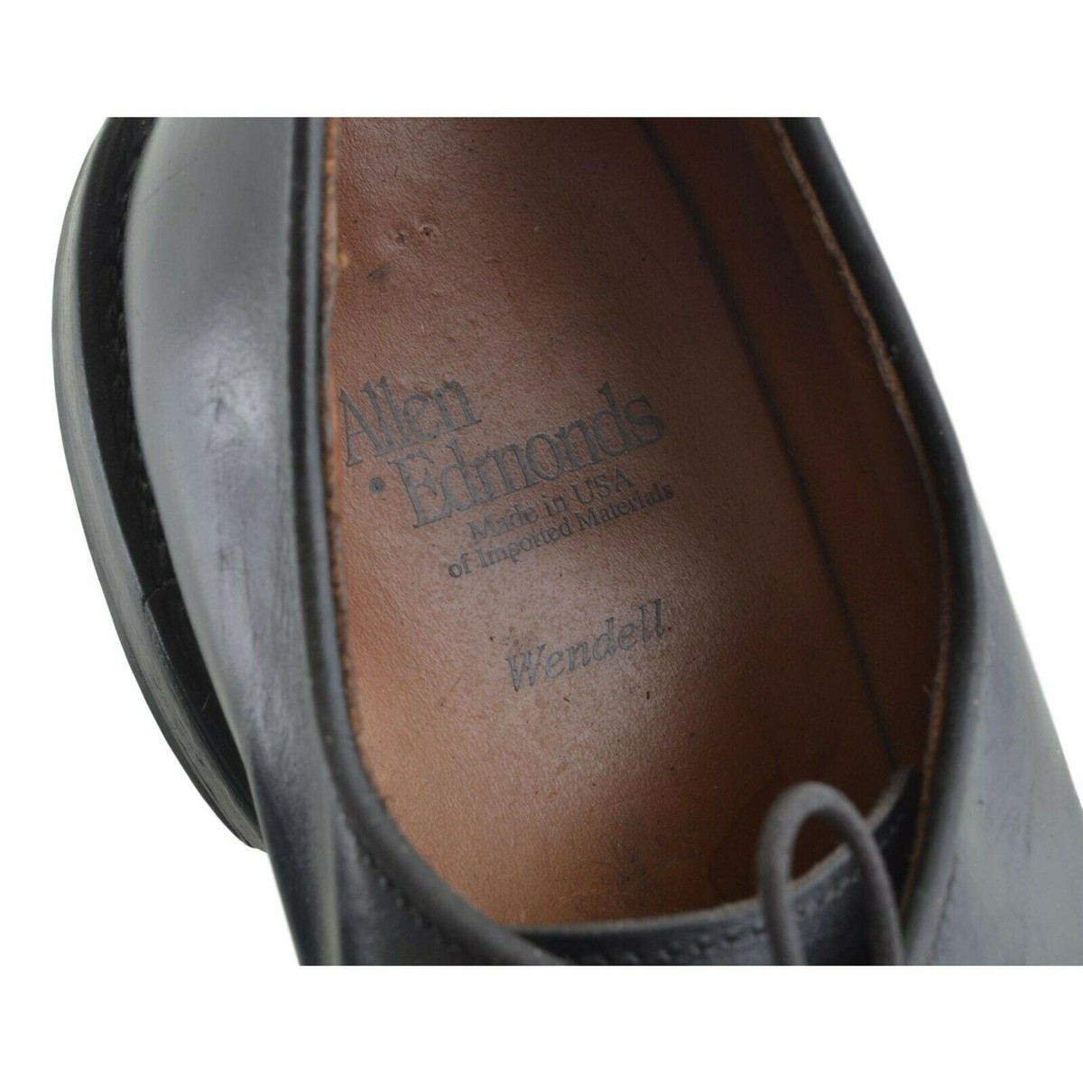 Allen Edmonds Wendell Black Leather Bicycle Toe Shoes Men