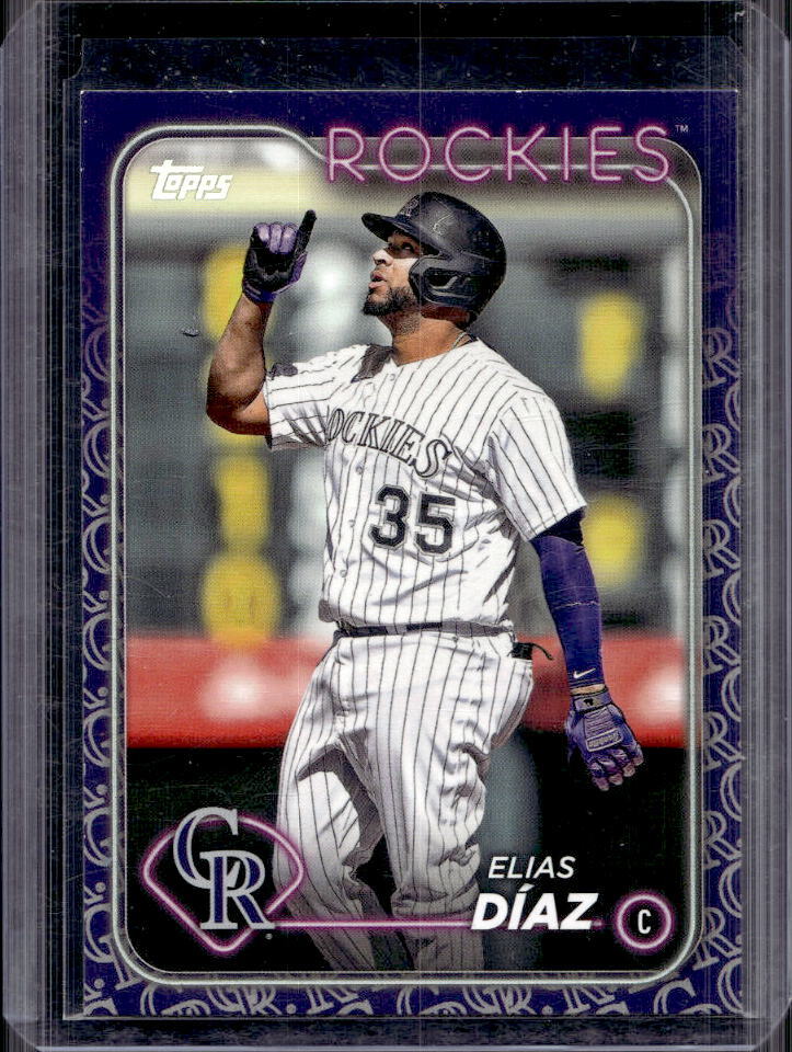 2024 Topps Series 1 Elias Diaz Team Color Border #161 Rockies