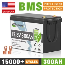 12V 300AH LiFePO4 Lithium Battery 200A BMS EVE A+ Marine Trolling Motor RV Solar