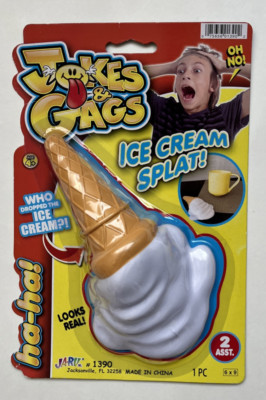 Jokes & Gags Vanilla Ice Cream Splat  NEW
