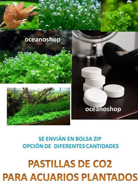 80 PASTILLAS de CO2 CRECIMIENTO PLANTAS ACUARIO reduce ph abono grow plantado