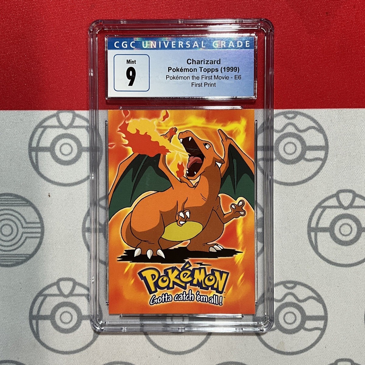 CGC 9 MINT Charizard Topps Pokemon 1999 First Movie E6 1st Print