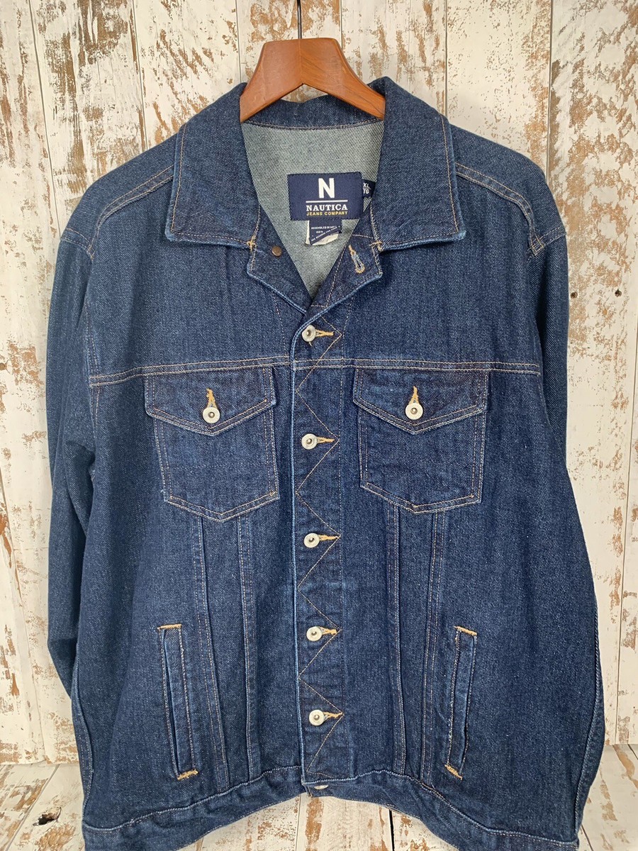 Vintage NAUTICA Jeans Company Denim Jacket 90s Men XL dark Vintage NAUTICA Jeans Company Denim Jacket 90s Men XL dark