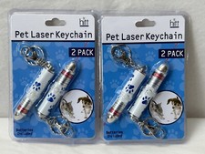 New Cat Laser Pointer Keychain Teaser Flashlight Dog Pet Light 4-PACK