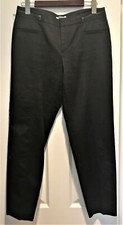 NWOT DKNY Donna Karan Black Tapered Cotton Spandex Ankle Pants Size 8