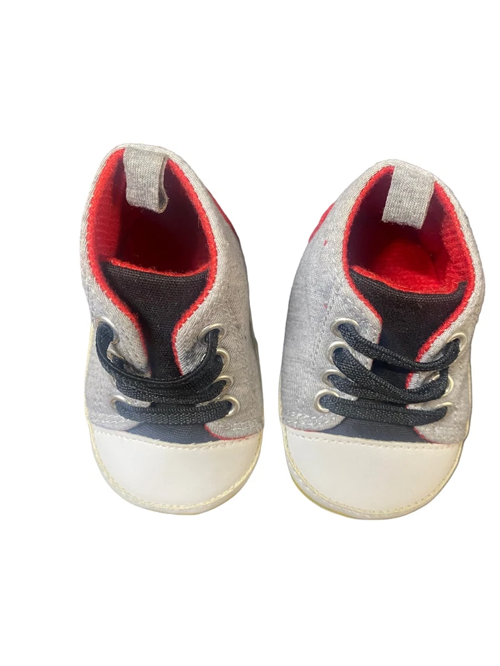 Disney Mickey Mouse Lona Suela Suave Tobillo Infantil Cuna Zapatos (Talla: 3) Foto 3 de 4