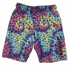 Hurley Boys Rainbow Tie Dye Paisley Swim Trunks Size Small