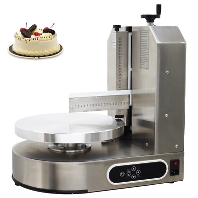 4-12in Stainless Steel Cake Decorating Coating Machine w/Graduated Scraper 110V