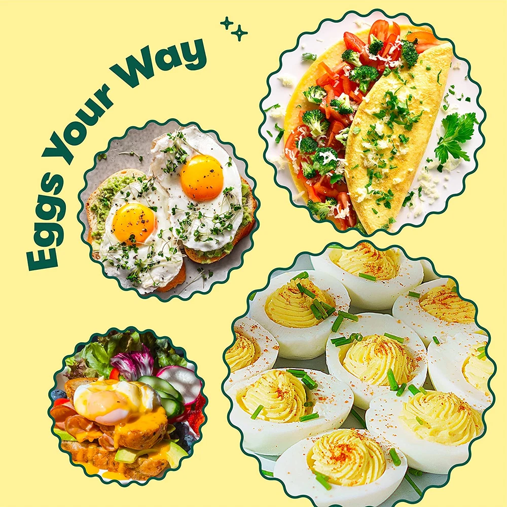 Fast 7-Egg Electric Cooker & Poacher in Black  