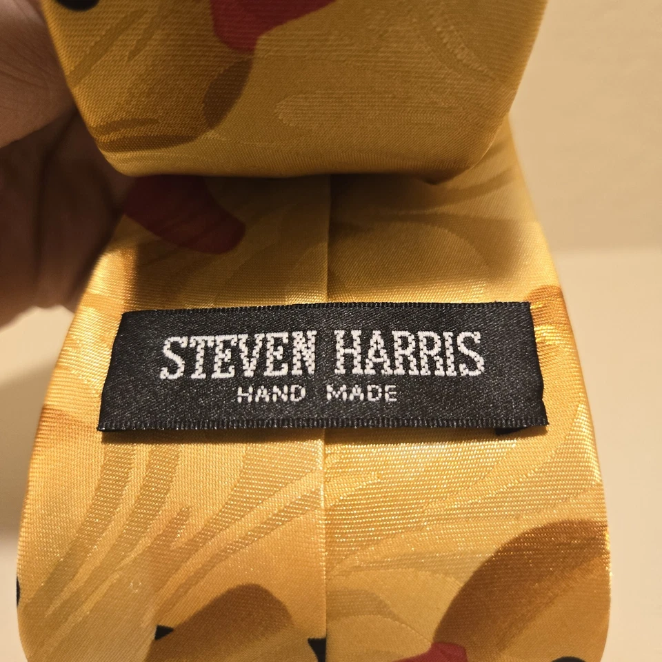 Corbata de goma hecha a mano Steven Harris 100 % poliéster Foto 2 de 3