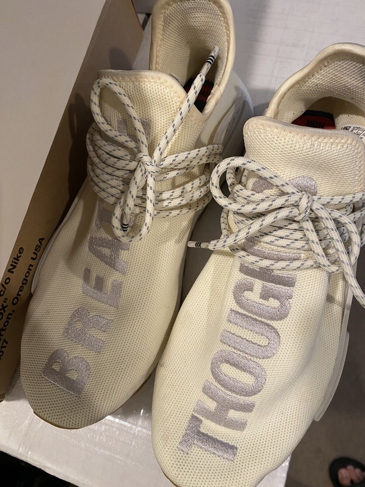 Adidas Human Race NMD Hu Trail Pharell Is Time Cream White Sz9.5 | eBay