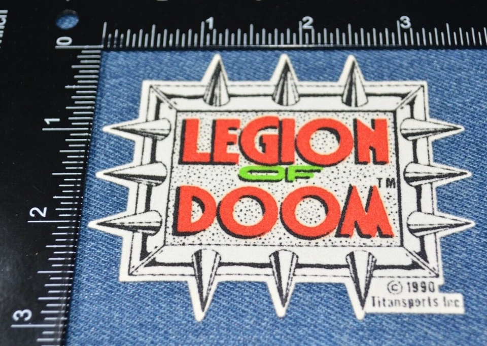 Vintage 90s LEGION OF DOOM  3" Heat Transfer Iron-On Patch WWE WWF Wrestling - Image 2 of 4