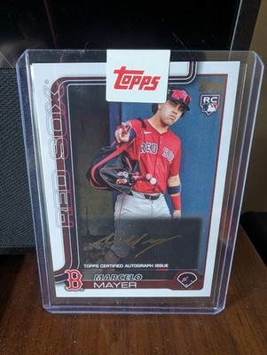 2025 Topps Update Golden Mirror Auto Marcelo Mayer US105 RC Red Sox SSP