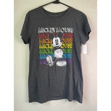 NWT Disney Mickey Mouse Graphic Tee Colorful Print Short Sleeve T-Shirt XL