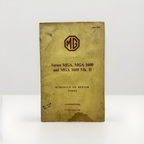 MG MGA 1600 1956-1962 OEM Temps de Travail Atelier Manuel Réparation Guide Moteur Bricolage - Photo 1/6